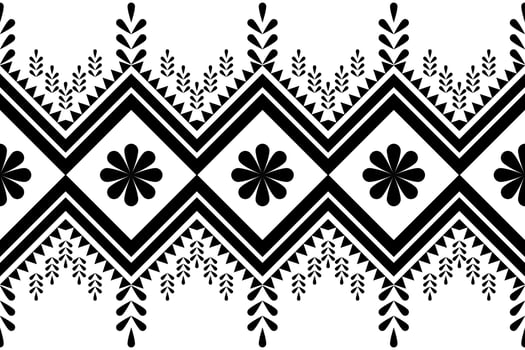 Cross Stitch Embroidery. Ethnic Patterns. Native Style. Traditional Design for texture, textile, fabric, clothing, Knitwear, print. Geometric Pixel Horizontal Seamless Vector. Blue, White, Dark Green. vector