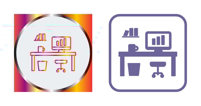 Office Desk Vector Icon