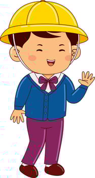 kids wear japan school uniform vector