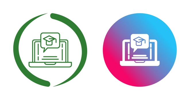 E Learning Vector Icon