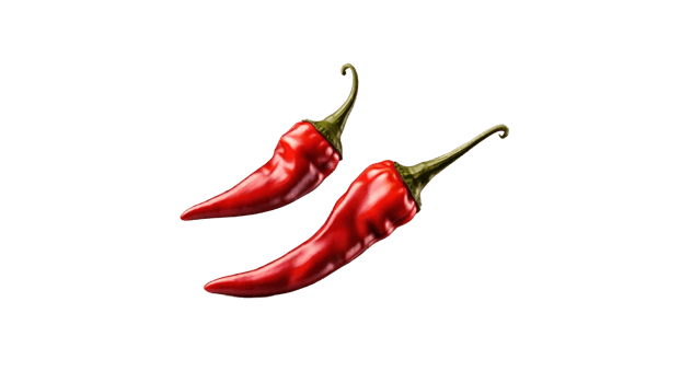Red hot chili pepper on transparent background png. AI Generative png