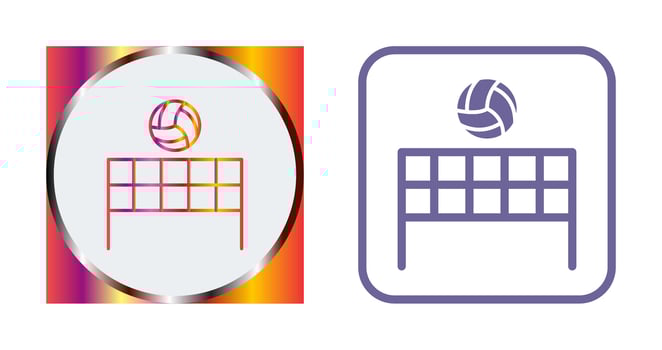 Beach Volleyball Vector Icon