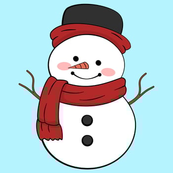 snowman winter snow vector