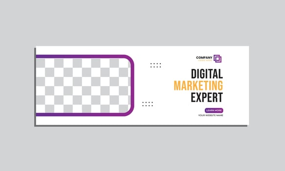 digital marketing agency social media cover banner design. corporate business creative social media cover banner post template vector