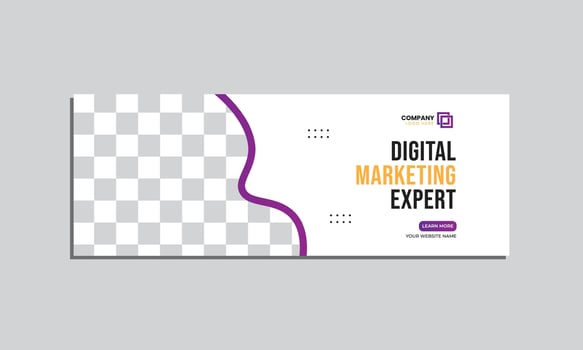 digital marketing agency social media cover banner design. corporate business creative social media cover banner post template vector