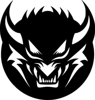 Beast, Black and White Vector illustration