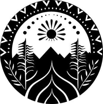 Boho, Minimalist and Simple Silhouette - Vector illustration