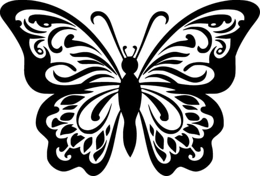 Butterfly, Minimalist and Simple Silhouette - Vector illustration