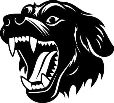 Dog, Minimalist and Simple Silhouette - Vector illustration