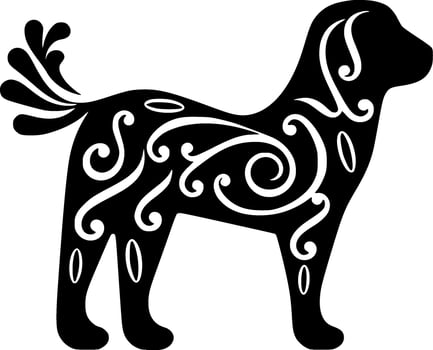 Dog - Minimalist and Flat Logo - Vector illustration