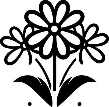 Flower, Minimalist and Simple Silhouette - Vector illustration