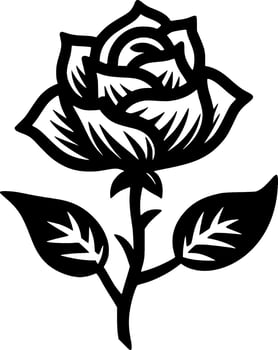 Flower, Minimalist and Simple Silhouette - Vector illustration