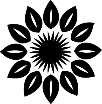 Flower, Minimalist and Simple Silhouette - Vector illustration
