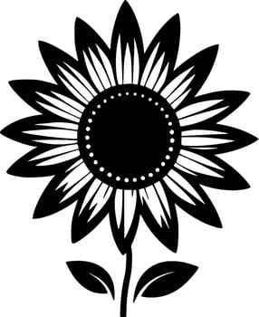 Flower, Minimalist and Simple Silhouette - Vector illustration