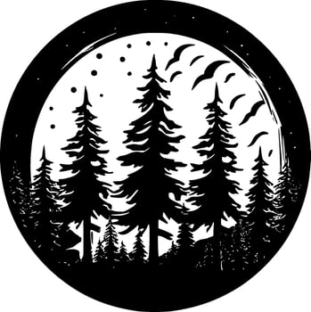 Forest - Minimalist and Flat Logo - Vector illustration