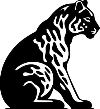 Leopard, Minimalist and Simple Silhouette - Vector illustration
