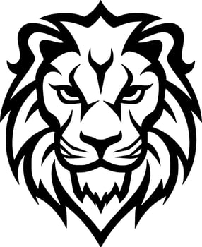 Lion, Minimalist and Simple Silhouette - Vector illustration