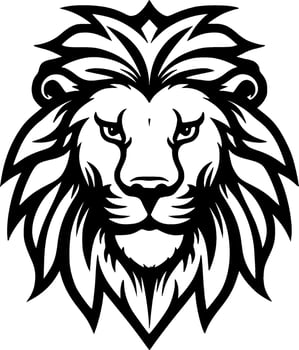 Lion, Minimalist and Simple Silhouette - Vector illustration