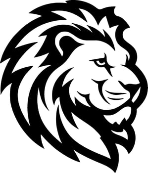 Lion - Minimalist and Flat Logo - Vector illustration