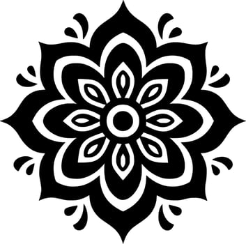 Mandala - Minimalist and Flat Logo - Vector illustration