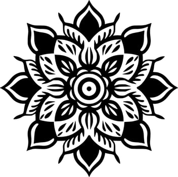 Mandala - Minimalist and Flat Logo - Vector illustration