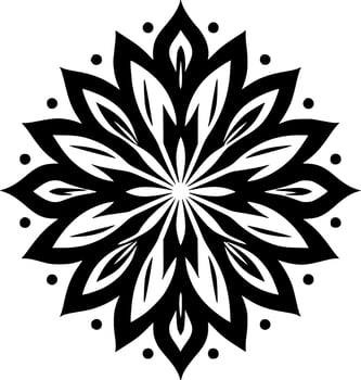 Mandala - Minimalist and Flat Logo - Vector illustration
