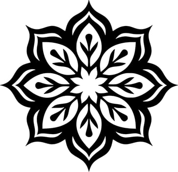 Mandala, Minimalist and Simple Silhouette - Vector illustration