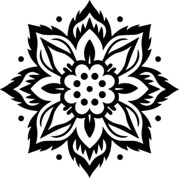 Mandala, Minimalist and Simple Silhouette - Vector illustration