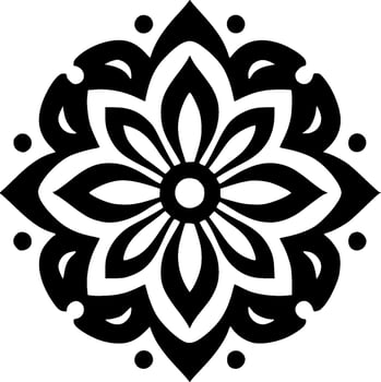 Mandala - Minimalist and Flat Logo - Vector illustration