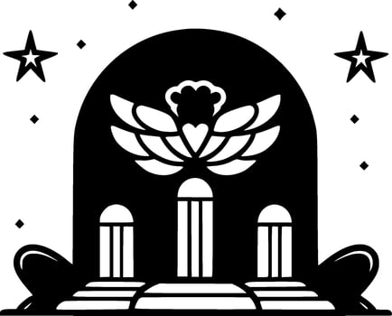 Memorial - Black and White Isolated Icon - Vector illustration