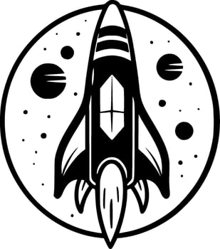Rocket - Minimalist and Flat Logo - Vector illustration