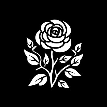 Roses, Black and White Vector illustration