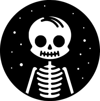Skeleton - Minimalist and Flat Logo - Vector illustration