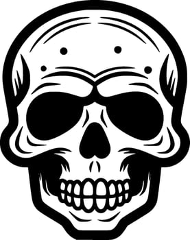 Skull, Minimalist and Simple Silhouette - Vector illustration