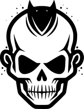Skull - Minimalist and Flat Logo - Vector illustration