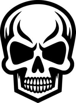 Skull - Minimalist and Flat Logo - Vector illustration
