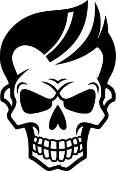 Skull, Minimalist and Simple Silhouette - Vector illustration