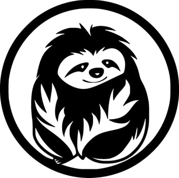 Sloth - Minimalist and Flat Logo - Vector illustration