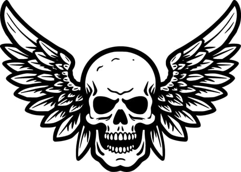 Skull, Minimalist and Simple Silhouette - Vector illustration