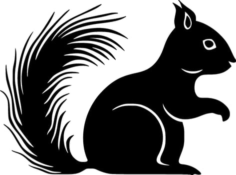 Squirrel, Minimalist and Simple Silhouette - Vector illustration