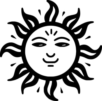 Sun - High Quality Vector Logo - Vector illustration ideal for T-shirt graphic