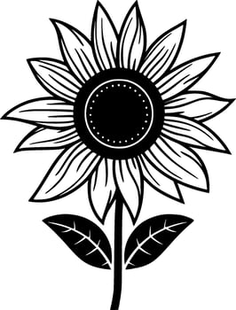Sunflower - Minimalist and Flat Logo - Vector illustration