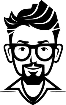 Teacher - Black and White Isolated Icon - Vector illustration