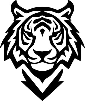 Tiger, Minimalist and Simple Silhouette - Vector illustration