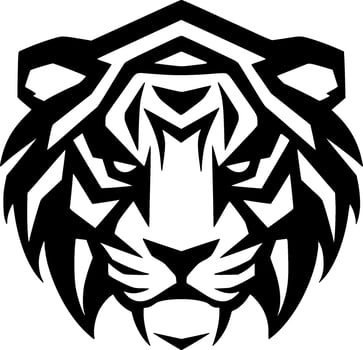 Tiger, Minimalist and Simple Silhouette - Vector illustration