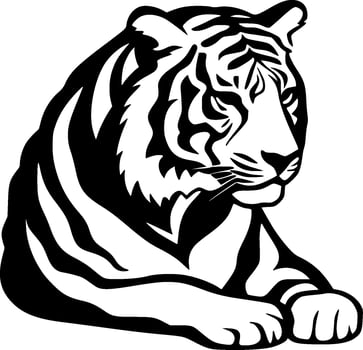 Tiger - Minimalist and Flat Logo - Vector illustration