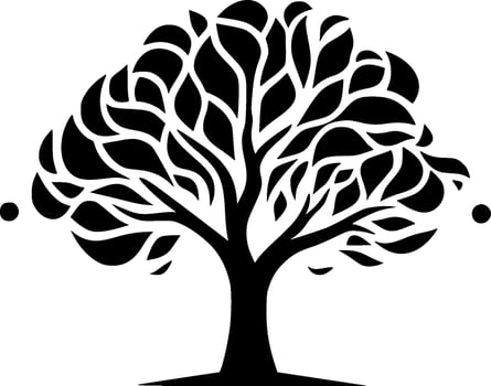 Tree - Minimalist and Flat Logo - Vector illustration