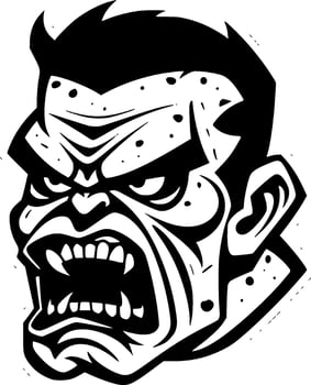 Zombie, Minimalist and Simple Silhouette - Vector illustration