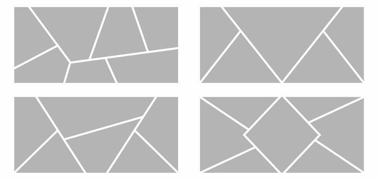 Pictures or photos frame collage abstract photo frames and digital photo wall template vector