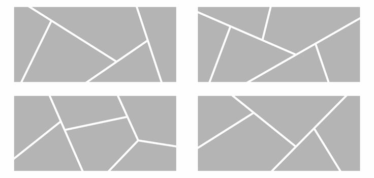 Pictures or photos frame collage abstract photo frames and digital photo wall template vector